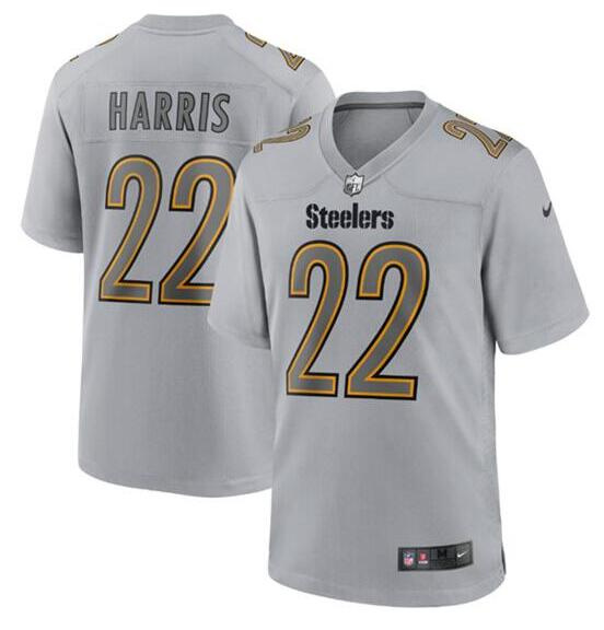 Men's Pittsburgh Steelers Active Player Custom Active Player Custom Grey Atmosphere Fashion Stitched Game Jersey Men's Pittsburgh Steelers Active Player Custom Active Player Custom Grey Atmosphere Fashion Stitched Game Jersey